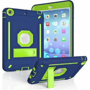 MAKEIT CASE iPad Mini Case, iPad Mini 2 Case, iPad Mini 3 Case, Three Layer Heavy Duty Shockproof Protective Case with Kickstand for iPad Mini,iPad Mini 2,iPad Mini 3 (Black)
