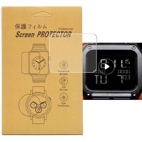 [3-Pcs For Regulus A1180-100m Watch TPU Screen Protector,Full Coverage HD Clear Hard Plastic Anti-Bubble and Anti-Scratch