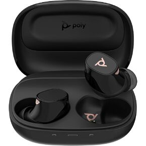Poly - Voyager Free 20 - سماعات أذن لاسلكية حقيقية باللون الأسود - تقنية ANC التكيفية، وصوت معزز بالذكاء الاصطناعي وراحة شخصية - تعمل مع الكمبيوتر الشخصي/الهاتف المحمول