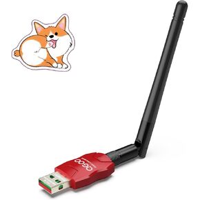 Class 1 Long Range Bluetooth Adapter for PC, QGOO USB Bluetooth Adapter for PC 5.3+EDR, Bluetooth Dongle Bluetooth Receiver Support Windows10/8.1/8/7（red-142）