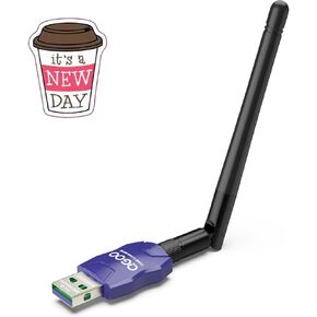 محول بلوتوث طويل المدى من الفئة 1 للكمبيوتر الشخصي، محول بلوتوث QGOO USB للكمبيوتر الشخصي 5.3+EDR، جهاز استقبال بلوتوث دونجل يدعم Windows10/8.1/8/7 (أزرق-032)