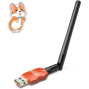 Class 1 Long Range Bluetooth Adapter for PC, QGOO USB Bluetooth Adapter for PC 5.3+EDR, Bluetooth Dongle Bluetooth Receiver Support Windows10/8.1/8/7（orange-093）