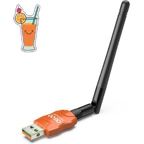 Class 1 Long Range Bluetooth Adapter for PC, QGOO USB Bluetooth Adapter for PC 5.3+EDR, Bluetooth Dongle Bluetooth Receiver Support Windows10/8.1/8/7（orange-179）