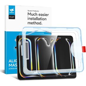 MOBDIK Tempered Glass Screen Protector Compatible with iPad Pro 11 inch 2024 [Ultra Clear] [Anti-Scratch] [Case Friendly] [EZ Kit] - 1 Pack