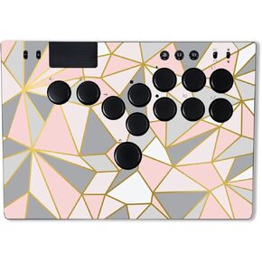MightySkins Skin Compatible with Razer Kitsune - Rose Gold Polygon | Protective, Durable, and Unique Vinyl Decal wrap Cover | Easy to Apply | Made in The USA