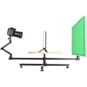 قرص دوار للتصوير الفوتوغرافي الاحترافي من Mcoplus، منصة دوارة للتصوير الفوتوغرافي المحيطي 360 درجة، جهاز فيديو منزلق للكاميرا الدوارة للتصوير الفوتوغرافي، وتصوير المنتج in Kuwait