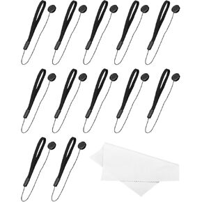 PATIKIL Camera Lens Cap Keeper, 12Pcs Elastic Lens Cover Tether Leash with Cloth for DSLR SLR Camera Mirrorless Lenses Prevent Lens Cap Lost for Nikon, for Fujifilm, for Pentax, for Leica