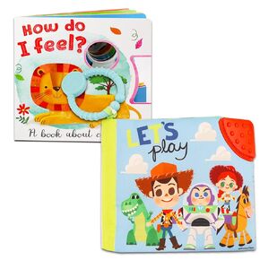 Disney Toy Story Teething Books for Babies Set - Bundle with Soft Books for Babies Featuring Disney Woody and Buzz Lightyear Plus Board Book | Teether Book Disney