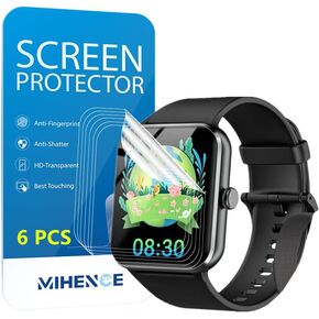 Screen Protector Compatible for Blackview R50 Smartwatch, HD Full Coverage TPU Protective Film for R50 1.85 Inches Fitness Tracker (6PCS), transparent