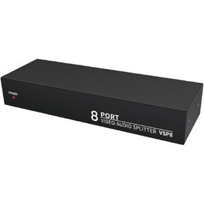 8 Port 3RCA AV Audio Video Cable Splitter 1 in 8 Out 1 in 4 Out DVD Player Game Console TV Box External TV Monitor Projector Composite AV Adapter Converter