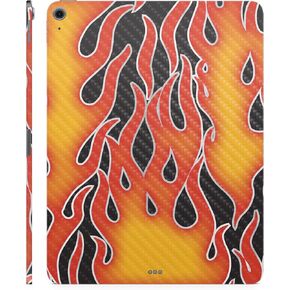 Carbon Fiber Skin Compatible with Apple iPad Air 11 (M2) 2024 - Hot Flames - Premium 3M Vinyl Protective Wrap Decal Cover - Easy to Apply | Crafted in The USA by MightySkins