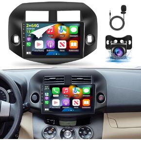 [2G+64G] Car Radio for Toyota RAV4 2007 2008 2009 2010 2011 2012, Android 13 Touch Screen RAV4 Stereo, Carplay/Android Auto/EQ Audio/1080P/SWC/Bluetooth