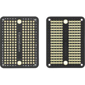 ElectroCookie Mini PCB Prototype Board Solderable Breadboard for DIY Electronics, Compatible for Mini Arduino Soldering Projects, Gold-Plated (50 Pack, Black)