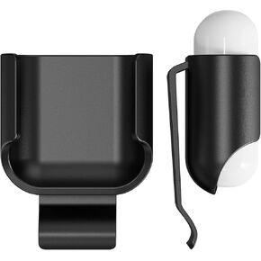 Geekria 2 Pack Earbuds Case Ultra Light Belt Clip Pocket Holder, Compatible with Appl AirPod, AirPod 2 True Wireless Earbuds, Charging Port Accessible (Black)