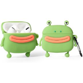 Case for AirPods Pro 2nd/1st Generation Earbuds (2023/2022/2019) with Keychain, 3D Cute Cartoon Skin Design Silicone Charging Case Protective Shockproof Covers for AirPods Pro/Pro 2