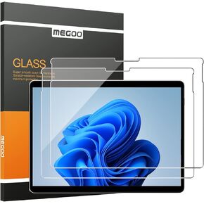 Megoo Tempered Glass Screen Protector for Microsoft Surface Pro 9 / Pro 11/10 2024/ Surface Pro 8/X 13 Inch, Easy Installation, Scratch Resistant, Friendly Touching Screen Protector, [2 pack]