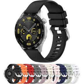 Compatible with Garmin Venu 3S/Venu 2S/Forerunner 265S/255S Bands, 18mm Replacement Silicone Wrist Watch Band Strap, Soft And Durable for Men and Women(Black)