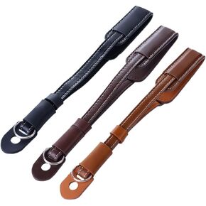 3 Pcs Camera Wrist Strap, Vintage Leather Camera Hand Strap Durable Camera Lanyard Strap Grip Adjustable Safety Strap for Camera