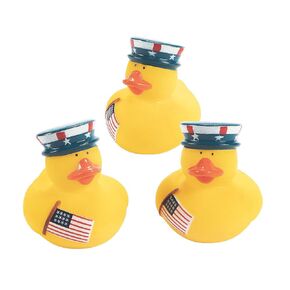 Special Occasion Rubber Ducks, Rubber Duckies, Holiday, Awareness and Seasonal Rubber Duckies, 12 Pieces (Patriotic)