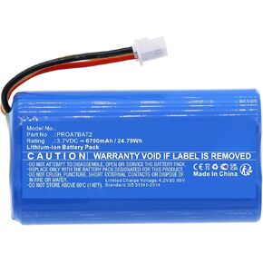 Replacement PROA7BAT2 Battery for Honeywell Home PROA7, Resideo PROA7C, PROA7PLUS, Resideo PROA7PLUSC, 3.7V 6700mAh Li-ion