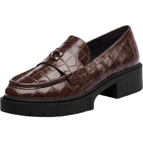 Coach women's Leah Embossed Croc Loafer