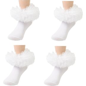 Girls socks and stockings fluffy frilly princess dress socks lace dance dress socks newborn/infant/toddler/girls