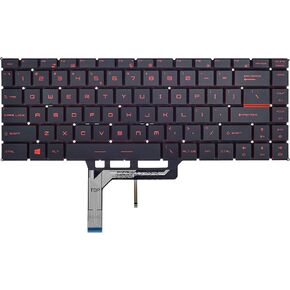 لوحة مفاتيح بديلة بإضاءة خلفية لأجهزة الكمبيوتر المحمول MSI GF63 GF65 GS65 Stealth Series، لوحة مفاتيح MSI GS65 Stealth مع إطار أحمر تخطيط أمريكي in Kuwait