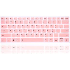 غطاء لوحة المفاتيح من السيليكون الإنجليزي لجهاز Lenovo Yoga C940 C740 14" |Yoga C930 930 920 13.9" |for Lenovo Flex 14 14" |Yoga 720 720S 730 13.3" |Yoga 730 15.6" |Yoga 720 12.5"، وردي