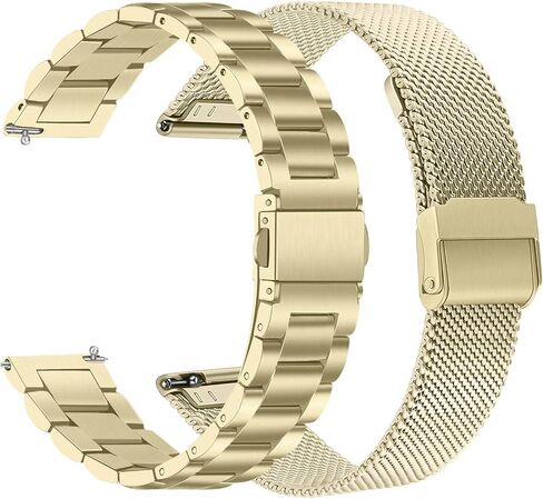 TRUMiRR Band Sets for Venu 3S (41mm) Women Smart Watch, Solid Stainless Steel Metal + Mesh Watchband for Garmin Garmin Venu 3S / Venu 2S / Forerunner 265S / Vivomove 3S in Saudi Arabia