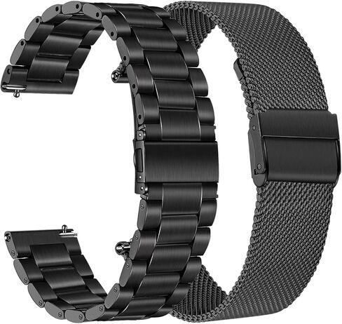TRUMiRR Band Sets for Venu 3S (41mm) Women Smart Watch, Solid Stainless Steel Metal + Mesh Watchband for Garmin Garmin Venu 3S / Venu 2S / Forerunner 265S / Vivomove 3S in Saudi Arabia