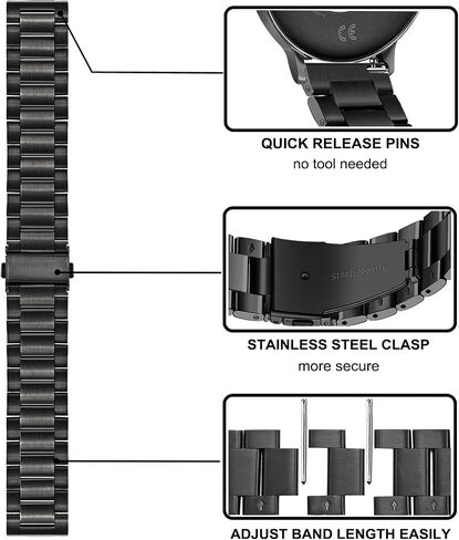 TRUMiRR Band Sets for Venu 3S (41mm) Women Smart Watch, Solid Stainless Steel Metal + Mesh Watchband for Garmin Garmin Venu 3S / Venu 2S / Forerunner 265S / Vivomove 3S in Saudi Arabia