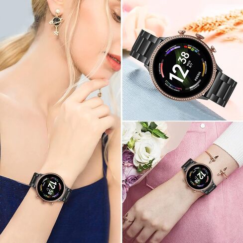 TRUMiRR Band Sets for Venu 3S (41mm) Women Smart Watch, Solid Stainless Steel Metal + Mesh Watchband for Garmin Garmin Venu 3S / Venu 2S / Forerunner 265S / Vivomove 3S in Saudi Arabia