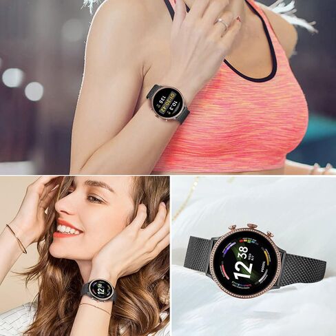 TRUMiRR Band Sets for Venu 3S (41mm) Women Smart Watch, Solid Stainless Steel Metal + Mesh Watchband for Garmin Garmin Venu 3S / Venu 2S / Forerunner 265S / Vivomove 3S in Saudi Arabia