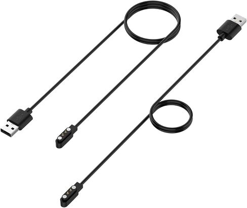 كابل USB للساعة الذكية Popglory P66، شاحن مغناطيسي 2 دبوس لساعة NiUFFiT P66 الذكية مقاس 1.85 بوصة in Kuwait