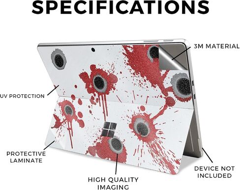 غلاف الكمبيوتر اللوحي اللامع اللامع المتوافق مع Microsoft Surface Pro 11 (2024) - فتحات الرصاص - غطاء لاصق واقٍ من الفينيل 3M ممتاز - سهل الاستخدام | صُنع في الولايات المتحدة الأمريكية بواسطة MightySkins in Kuwait