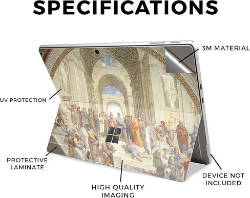 Carbon Fiber Tablet Skin Compatible with Microsoft Surface Pro 11 (2024) - Birth of Venus - Premium 3M Vinyl Protective Wrap Decal Cover - Easy to Apply | Crafted in The USA by MightySkins in Saudi Arabia