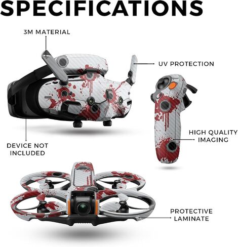 جلد الطائرة بدون طيار من ألياف الكربون متوافق مع حزمة DJI Avata 2 (2024) - فتحات الرصاص - غطاء لاصق واقٍ من الفينيل 3M ممتاز - سهل التطبيق | صُنع في الولايات المتحدة الأمريكية بواسطة MightySkins in Saudi Arabia