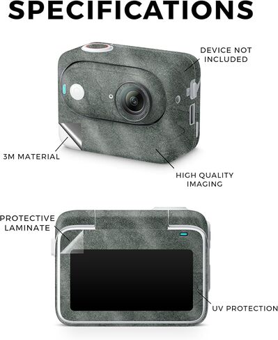 Carbon Fiber Skin Compatible with Insta360 GO 3 (2023) - Angry Ripple - Premium 3M Vinyl Protective Wrap Decal Cover - Easy to Apply | Crafted in The USA by MightySkins in Saudi Arabia