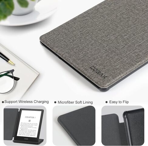 CoBak Case for Kindle Paperwhite - All New PU Leather Cover with Auto Sleep Wake Feature for Kindle Paperwhite Signature Edition and Kindle Paperwhite 11th Generation 2021 Released in Saudi Arabia