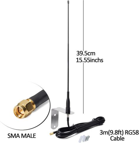 HYS 433Mhz Smart Gate/Garage Gate Door Opener Rubber Whip Antenna for LoRa Based Cubesats and LoRa APRS iGate a World-Wide Tracker/Messaging Project on 433.775 MHz in Saudi Arabia