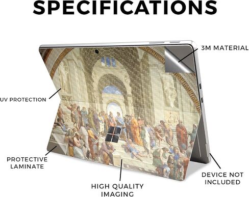 Carbon Fiber Tablet Skin Compatible with Microsoft Surface Pro 11 (2024) - Birth of Venus - Premium 3M Vinyl Protective Wrap Decal Cover - Easy to Apply | Crafted in The USA by MightySkins in Saudi Arabia