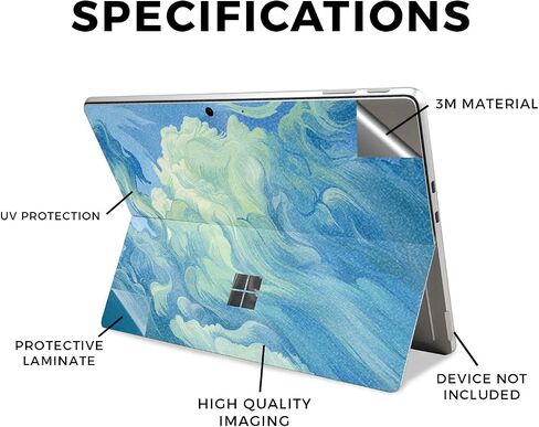 Carbon Fiber Tablet Skin Compatible with Microsoft Surface Pro 11 (2024) - Birth of Venus - Premium 3M Vinyl Protective Wrap Decal Cover - Easy to Apply | Crafted in The USA by MightySkins in Saudi Arabia