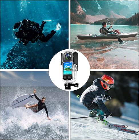 حافظة O'woda مقاومة للماء لجهاز Insta360 X3 - رفيق الغوص النهائي تحت الماء مع 12 فيلمًا مضادًا للضباب، مثالية للتصوير البانورامي بالكاميرا بدقة عالية تصل إلى 131 قدمًا (40 مترًا) in Kuwait
