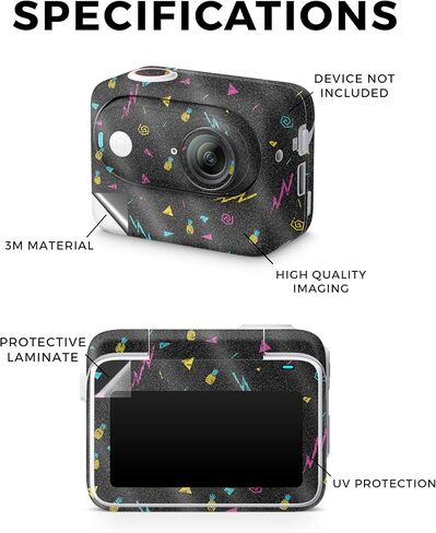 Carbon Fiber Skin Compatible with Insta360 GO 3 (2023) - Angry Ripple - Premium 3M Vinyl Protective Wrap Decal Cover - Easy to Apply | Crafted in The USA by MightySkins in Saudi Arabia