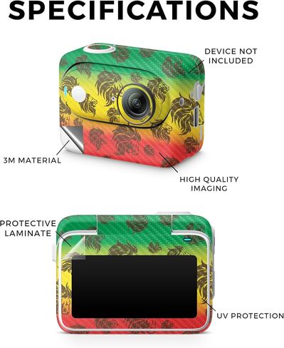 Carbon Fiber Skin Compatible with Insta360 GO 3 (2023) - Angry Ripple - Premium 3M Vinyl Protective Wrap Decal Cover - Easy to Apply | Crafted in The USA by MightySkins in Saudi Arabia