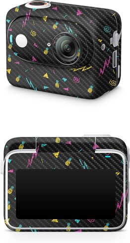 Carbon Fiber Skin Compatible with Insta360 GO 3 (2023) - Angry Ripple - Premium 3M Vinyl Protective Wrap Decal Cover - Easy to Apply | Crafted in The USA by MightySkins in Saudi Arabia