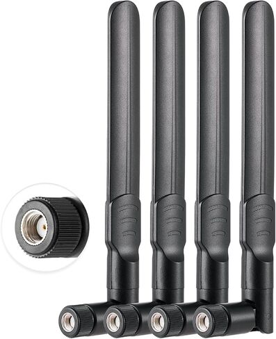 2PCS 4G LTE Antenna 8dBi External RP-SMA Male Antenna Compatible with 4G LTE Wireless CPE Router Hotspot Cellular Gateway Router Modem in Saudi Arabia