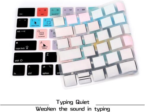 HRH Illustrator AI Functional Shortcut Hotkey Keyboard Cover Silicone Skin for Magic Wireless Keyboard MLA22LL/A (A1644,2015 Released) with US Layout in Kuwait