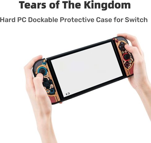 غطاء حماية قابل للإرساء من PC Tears of The Kingdom متوافق مع Switch OLED وJoy-Con، ممتص للصدمات وحافظة جلدية متينة مقاومة للخدش لـ OLED (P-Clock OLED) in Saudi Arabia
