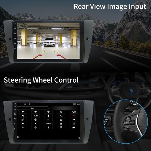 ستيريو راديو Android 12 لسيارة BMW 3 Series 328i 335i 325i 2005-2011(E90/E91/E92/E93)، وحدة رأس Bruynic 9 بوصة BMW E90 مع كاميرا احتياطية AHD، يدعم Carplay/Android Auto/النسخ المتطابق، BT 5.0 وWIFI in Saudi Arabia